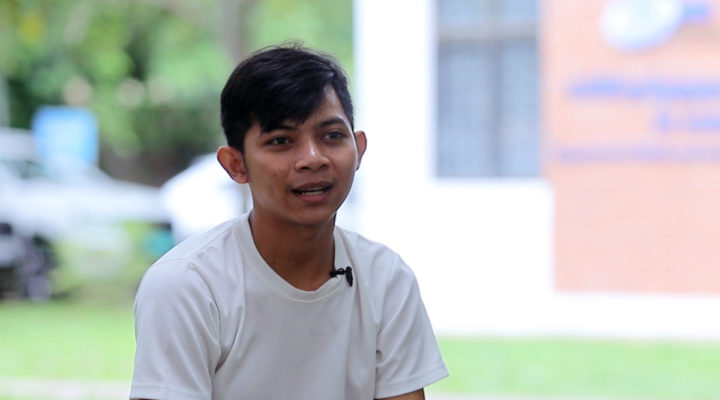 ChhumChai Vattanak, fourth-year student, who is majoring in media management in Royal University of Phnom Penh, Cambodia, July 03, 2020. Photo: Sereyroth Chuop