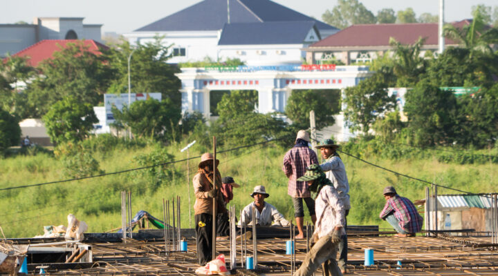 construction workers in Cambodia